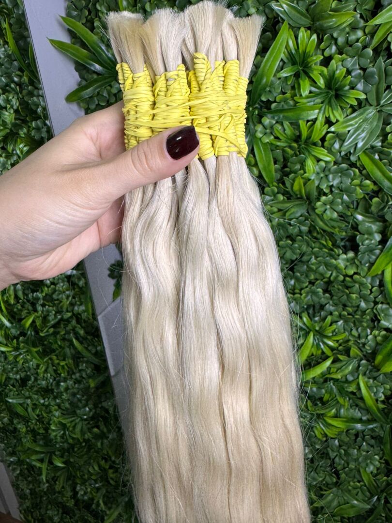 Cabelo Brasileiro Ondulado Loiro 65 cm