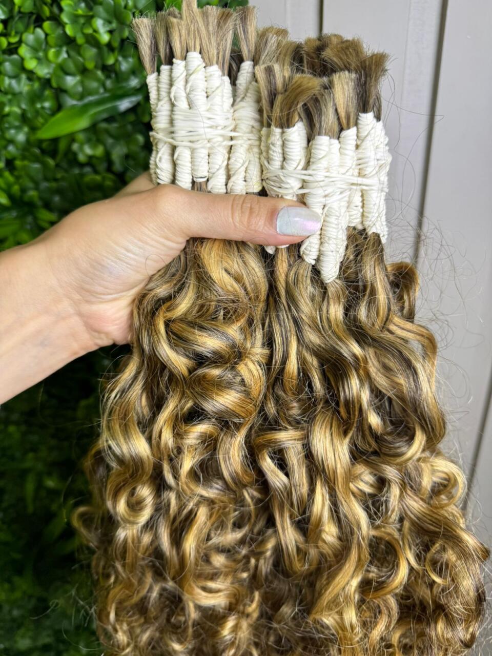 Cabelo Cacheado Loiro 75 cm